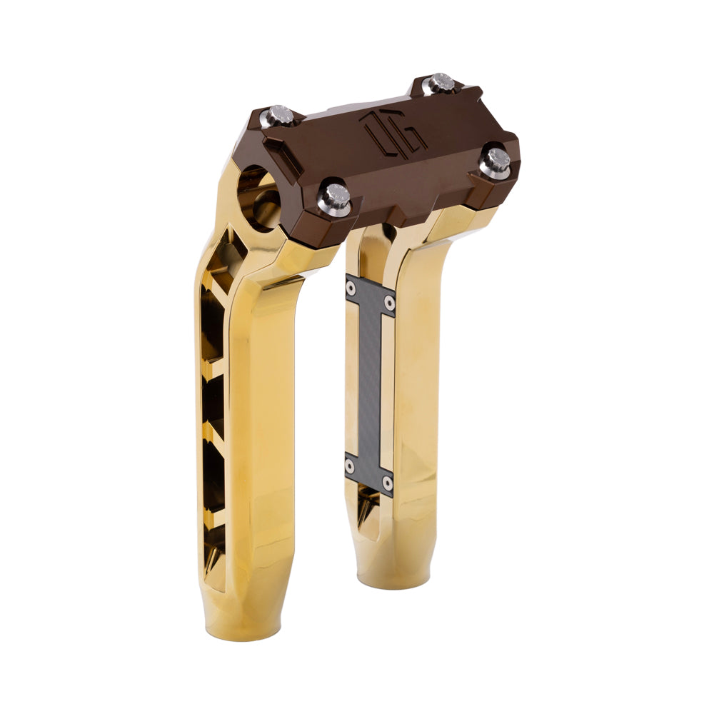 OG Gold Plating Performance 8.5 inch Pull Back Riser Legs with Bronze Performance Top Clamp