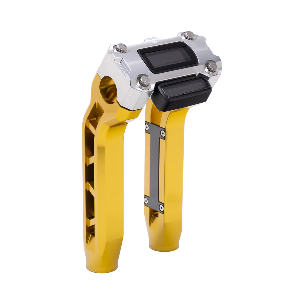 OG Gold Performance 8.5 inch Pull Back Riser Legs with Aluminum Performance Digital Gauge Top Clamp