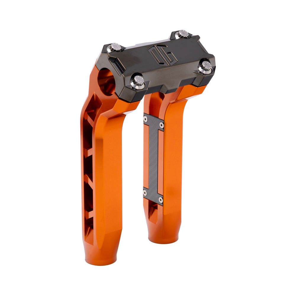 OG Orange Performance 8.5 inch Pull Back Riser Legs with Black Chrome Performance Top Clamp