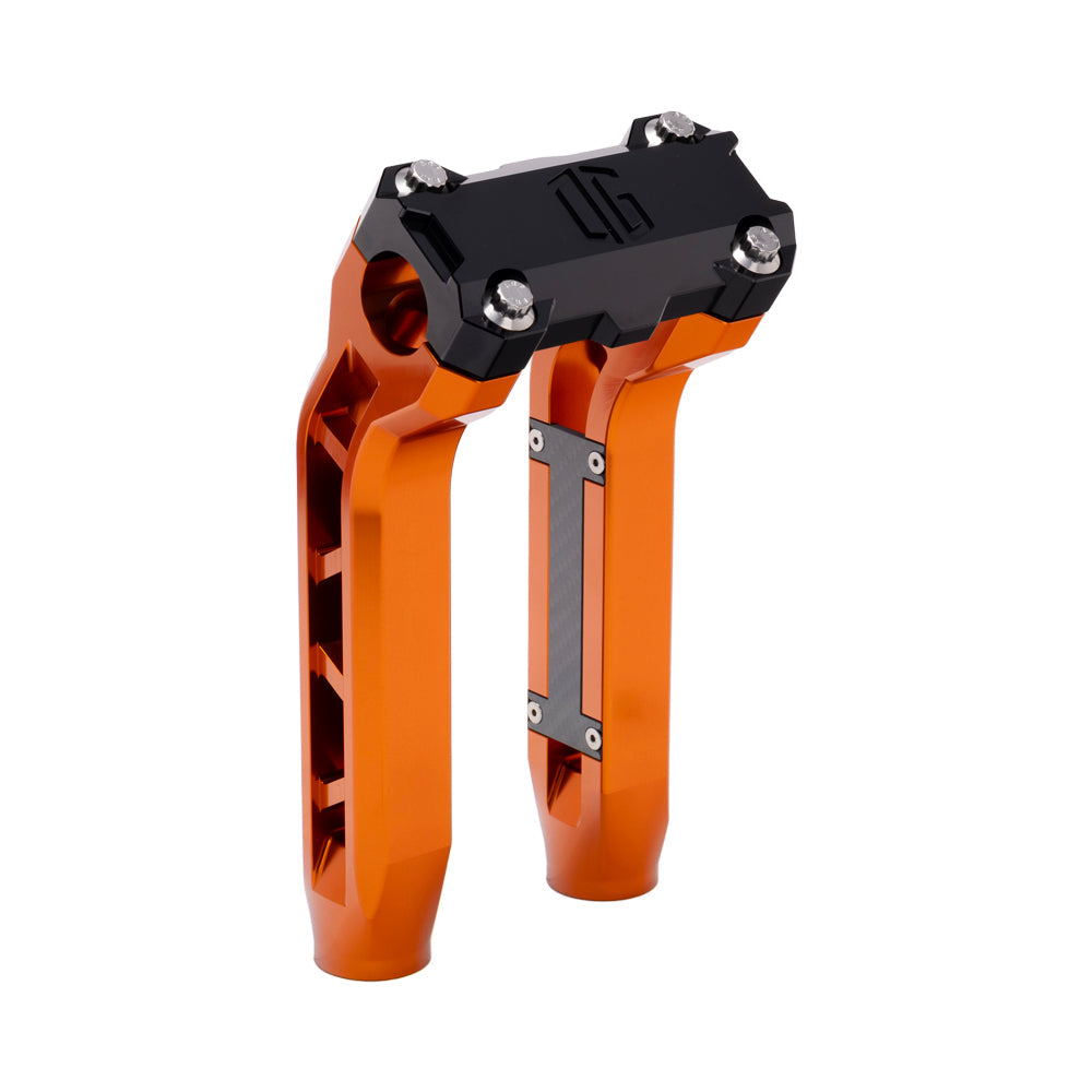 OG Orange Performance 8.5 inch Pull Back Riser Legs with Black Performance Top Clamp