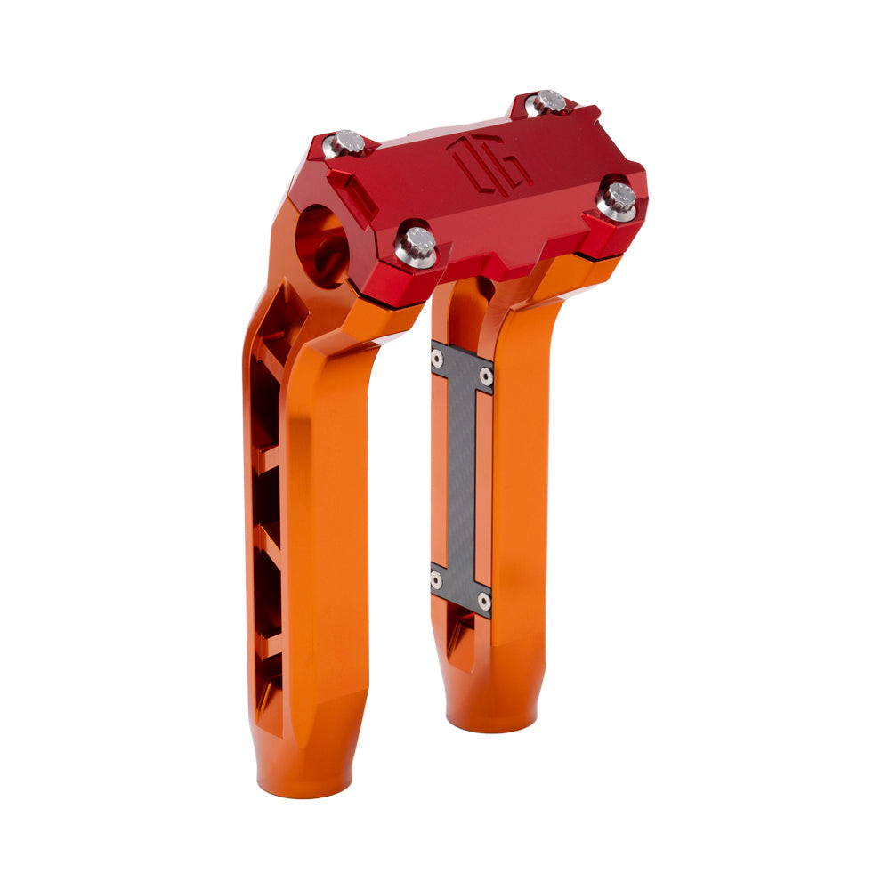 OG Orange Performance 8.5 inch Pull Back Riser Legs with Red Performance Top Clamp
