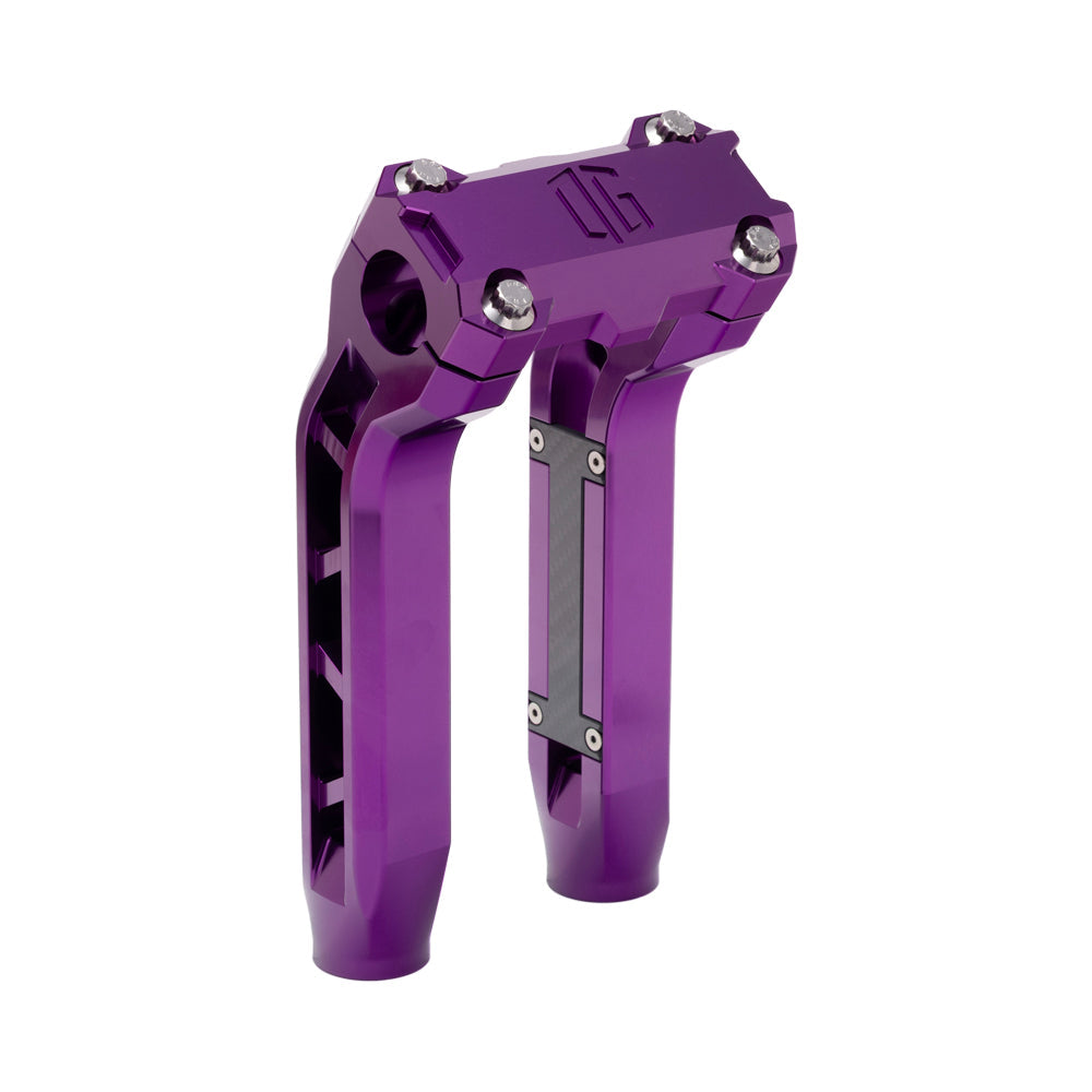 OG Purple Performance 8.5 inch Pull Back Riser Legs with Purple Performance Top Clamp