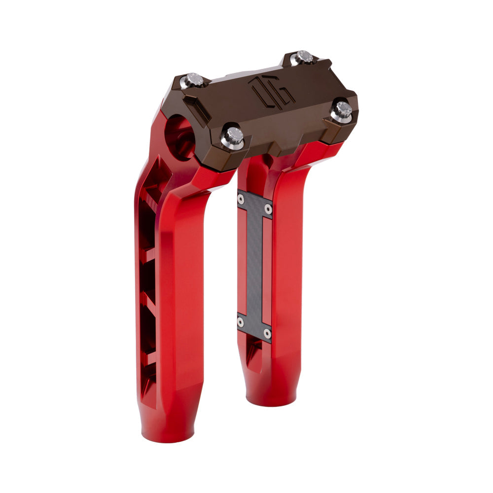 OG Red Performance 8.5 inch Pull Back Riser Legs with Bronze Performance Top Clamp