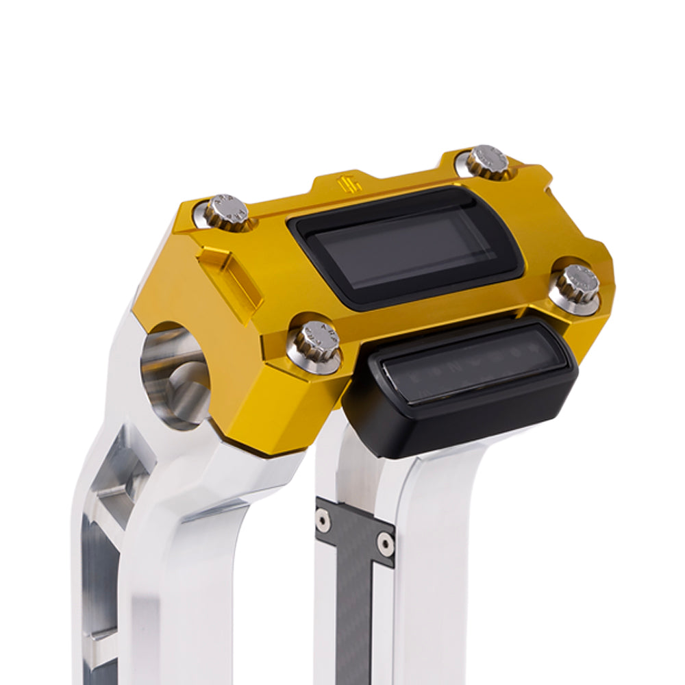 OG Gold Performance Digital Gauge Top Clamp on OG Aluminum Performance Riser Legs