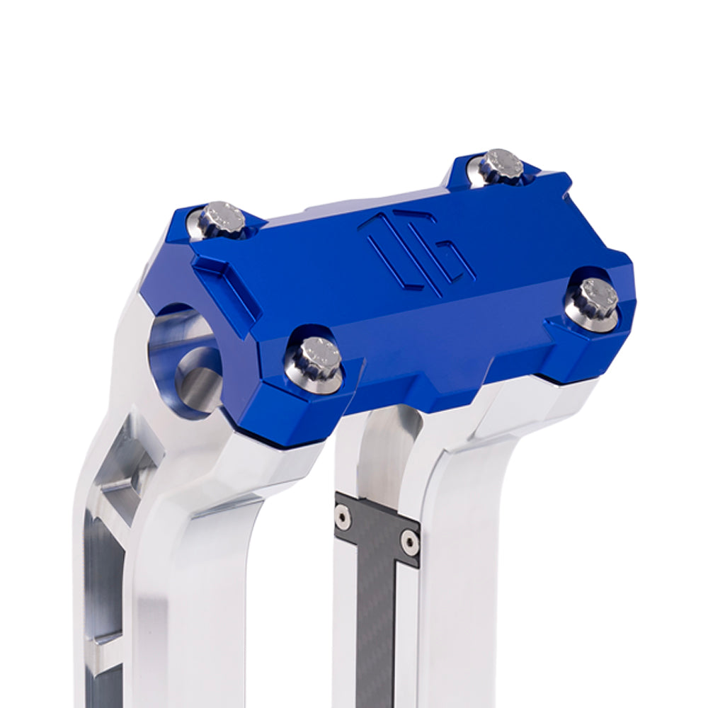 OG Blue Performance Top Clamp on OG Aluminum Performance Riser Legs