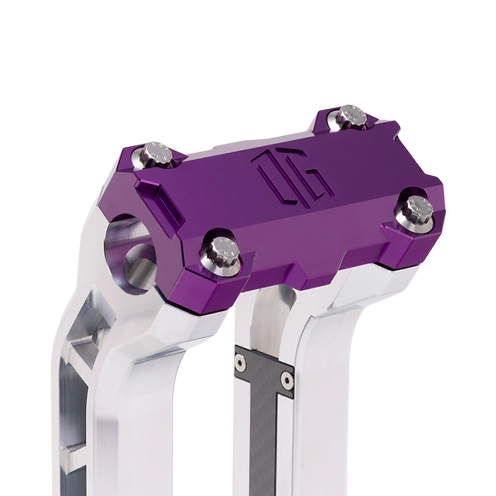 OG Purple Performance Top Clamp on OG Aluminum Performance Riser Legs