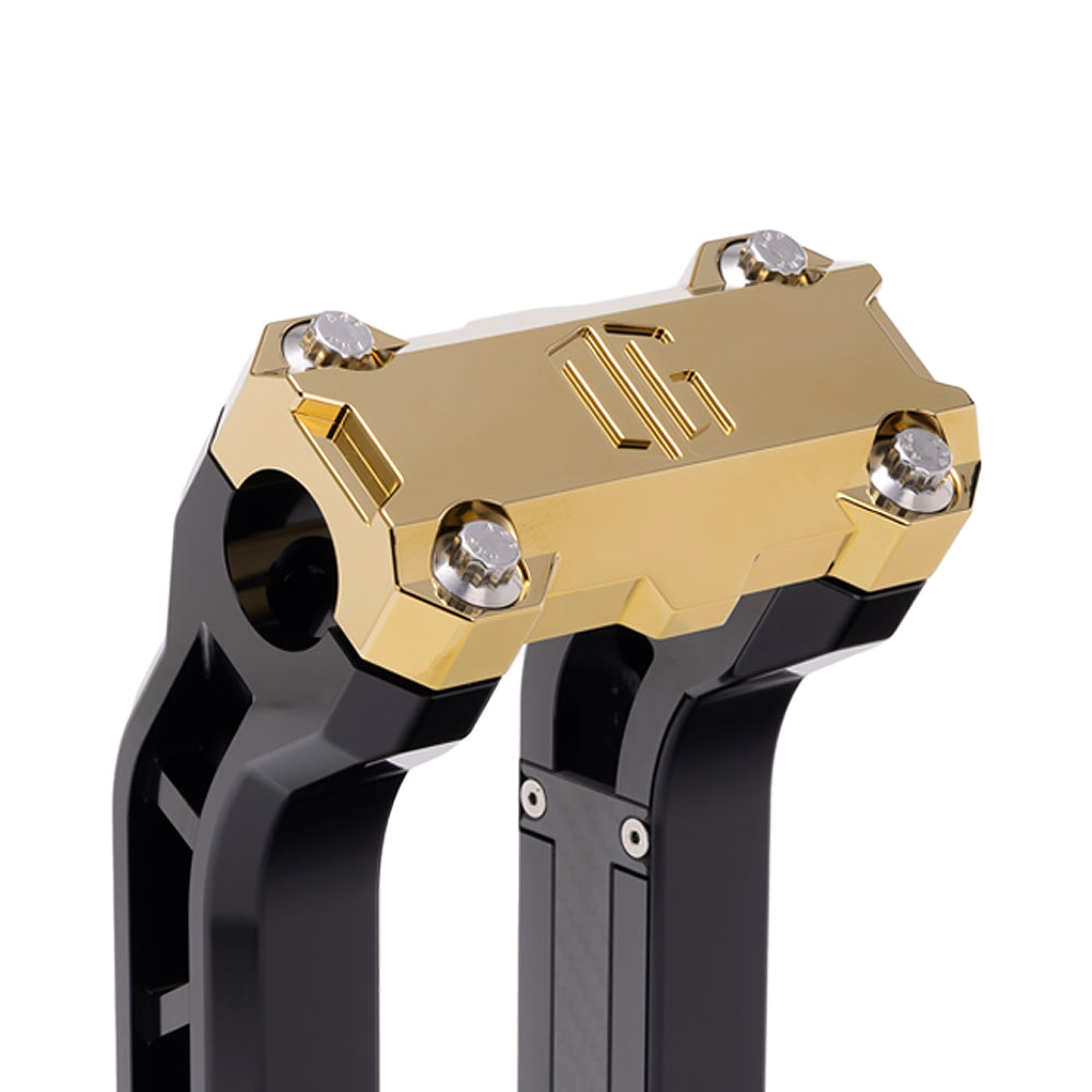 OG Gold Plating Performance Top Clamp on OG Black Performance Riser Legs