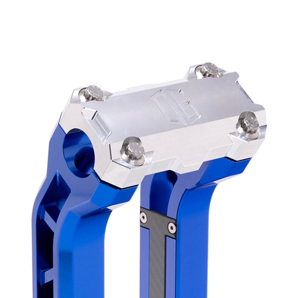 OG Aluminum Performance Top Clamp on OG Blue Performance Riser Legs