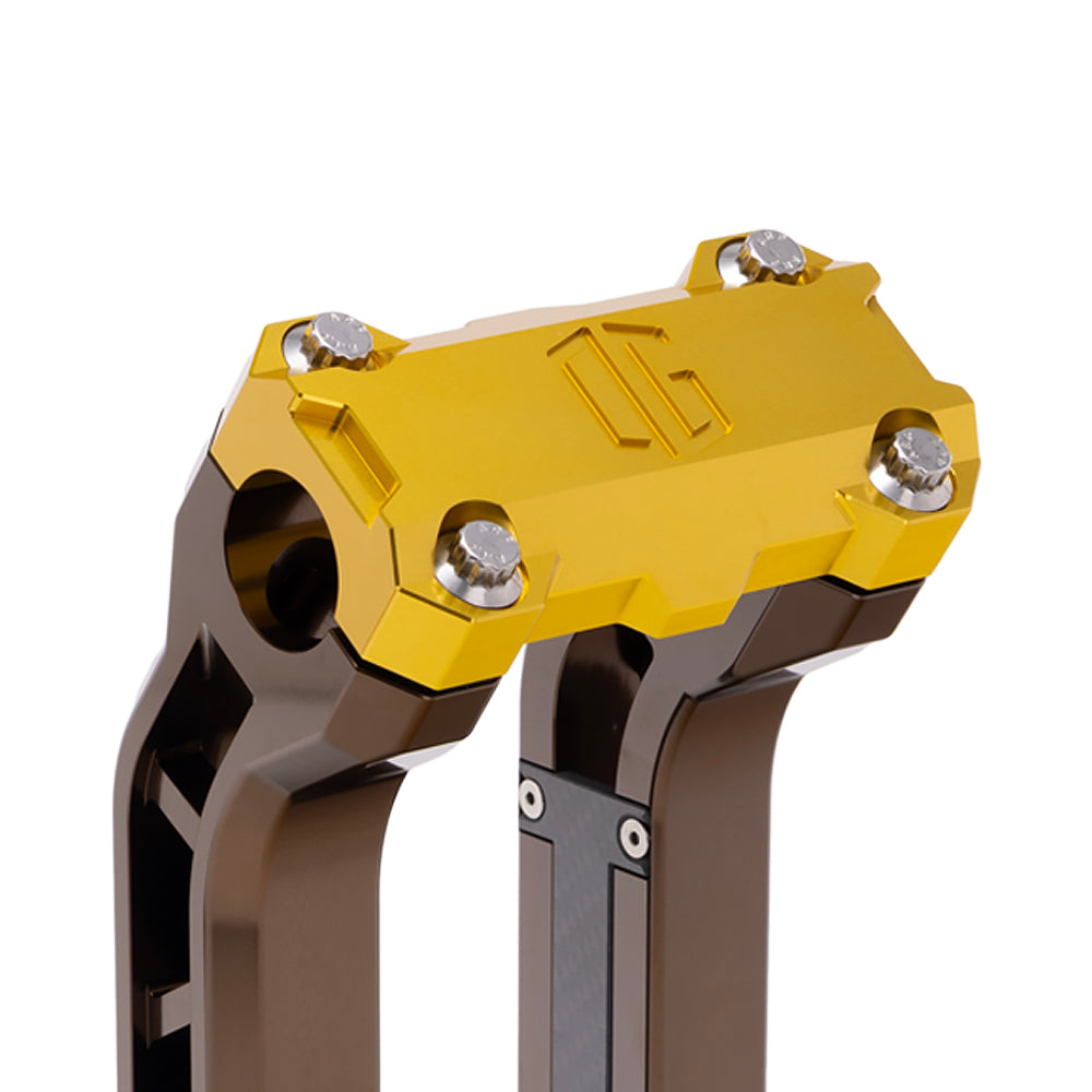 OG Gold Performance Top Clamp on OG Bronze Performance Riser Legs