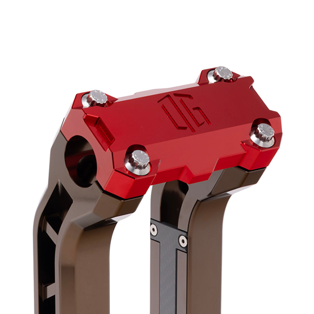 OG Red Performance Top Clamp on OG Bronze Performance Riser Legs