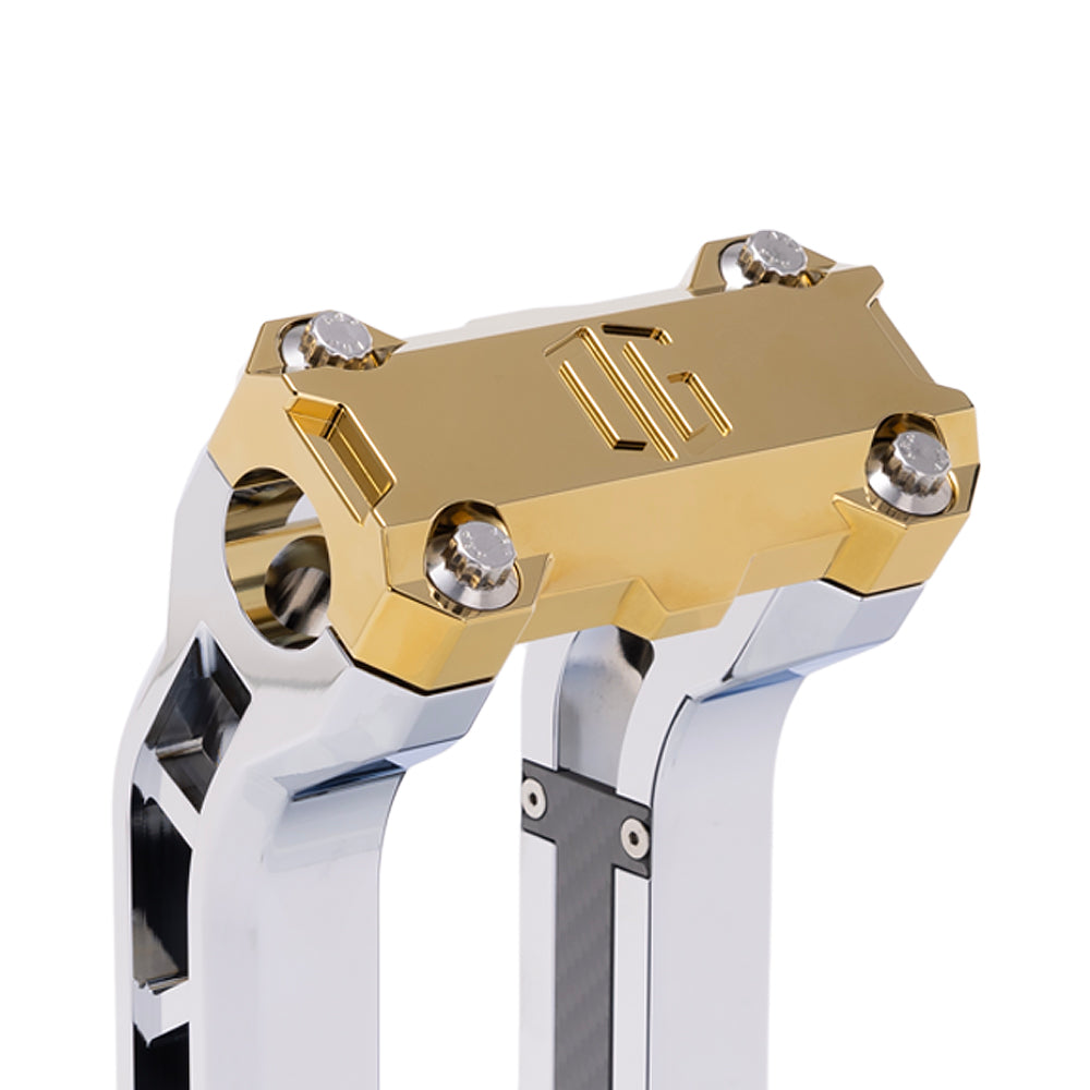 OG Gold Plating Performance Top Clamp on OG Chrome Performance Riser Legs