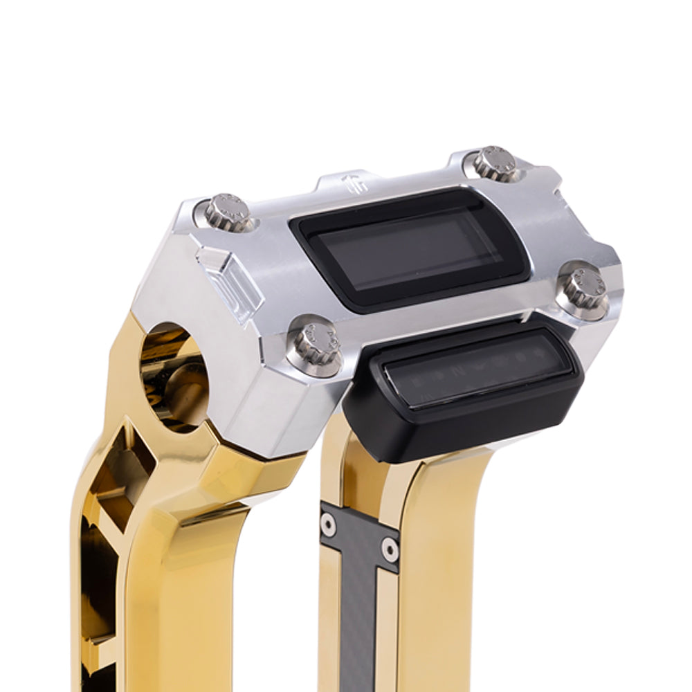 OG Aluminum Performance Digital Gauge Top Clamp on OG Gold Plating Performance Riser Legs