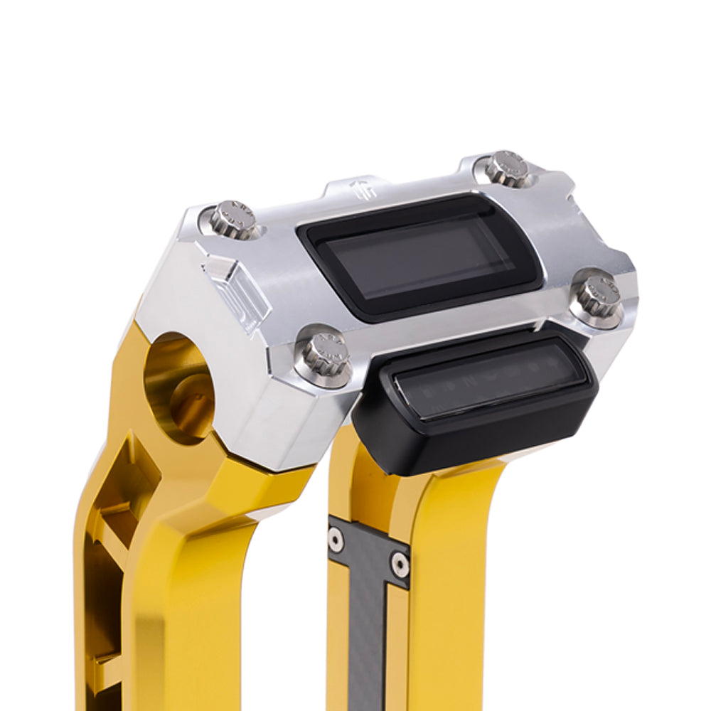 OG Aluminum Performance Digital Gauge Top Clamp on OG Gold Performance Riser Legs