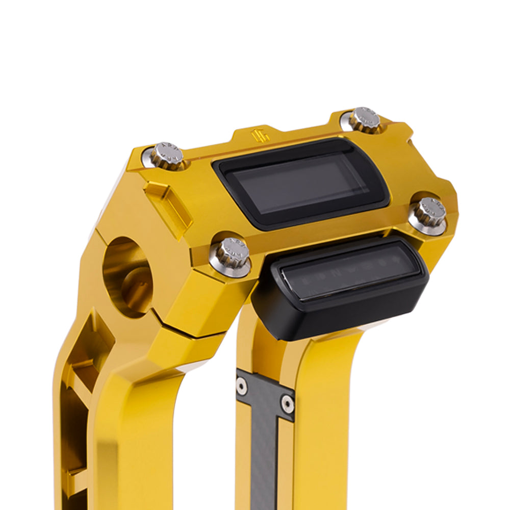 OG Gold Performance Digital Gauge Top Clamp on OG Gold Performance Riser Legs
