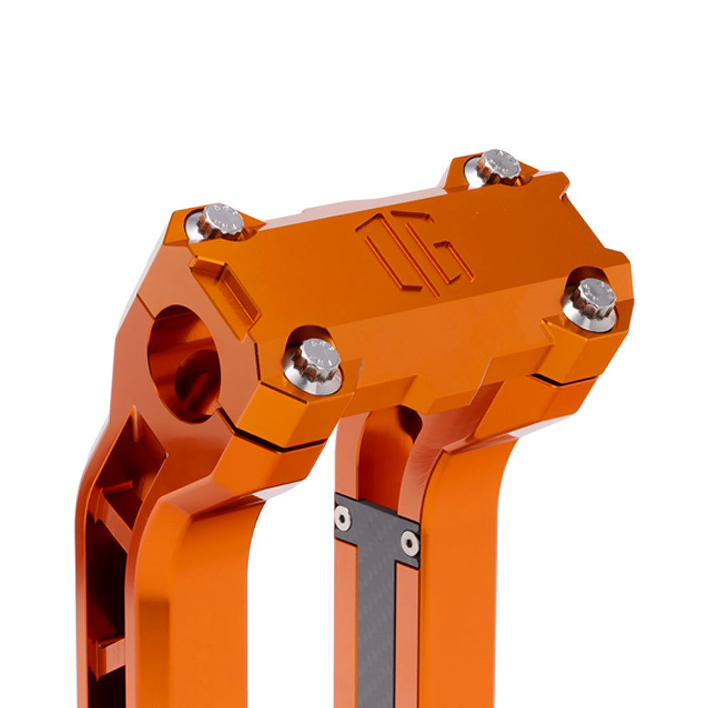 OG Orange Performance Top Clamp on OG Orange Performance Riser Legs