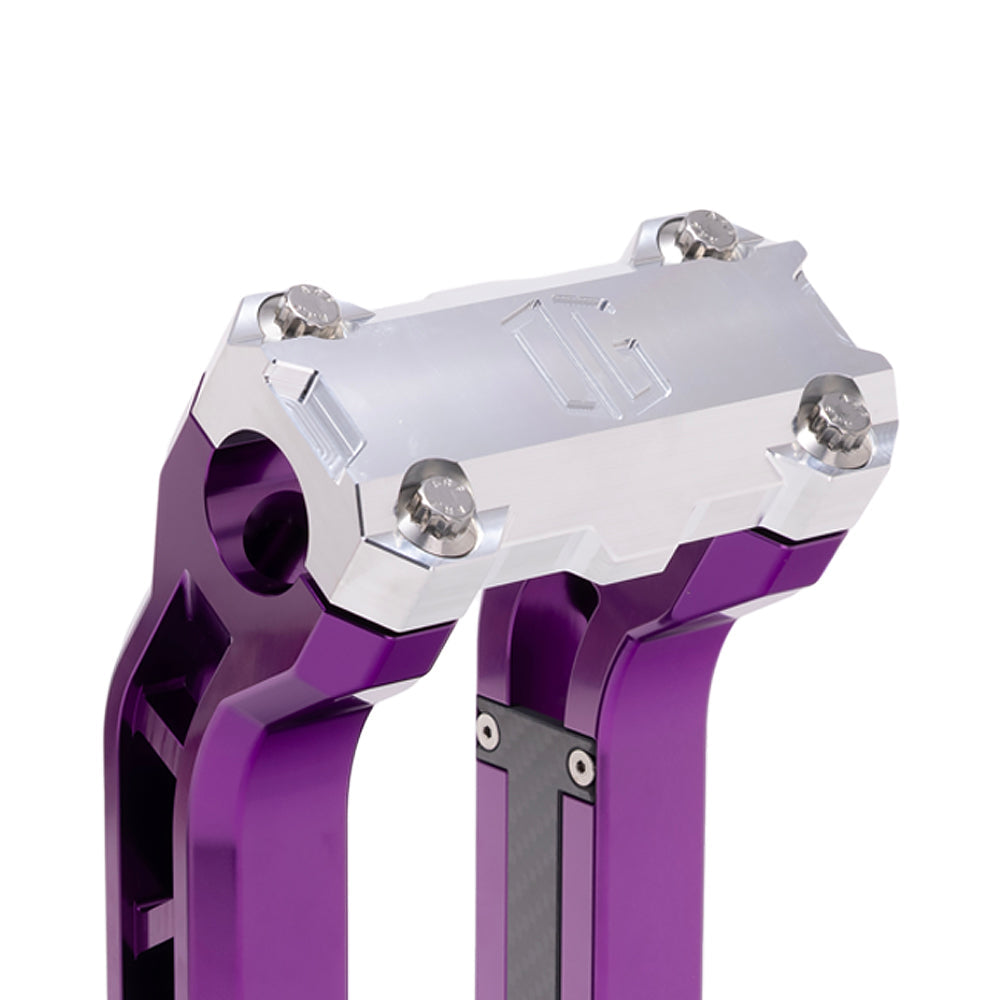 OG Aluminum Performance Top Clamp on OG Purple Performance Riser Legs