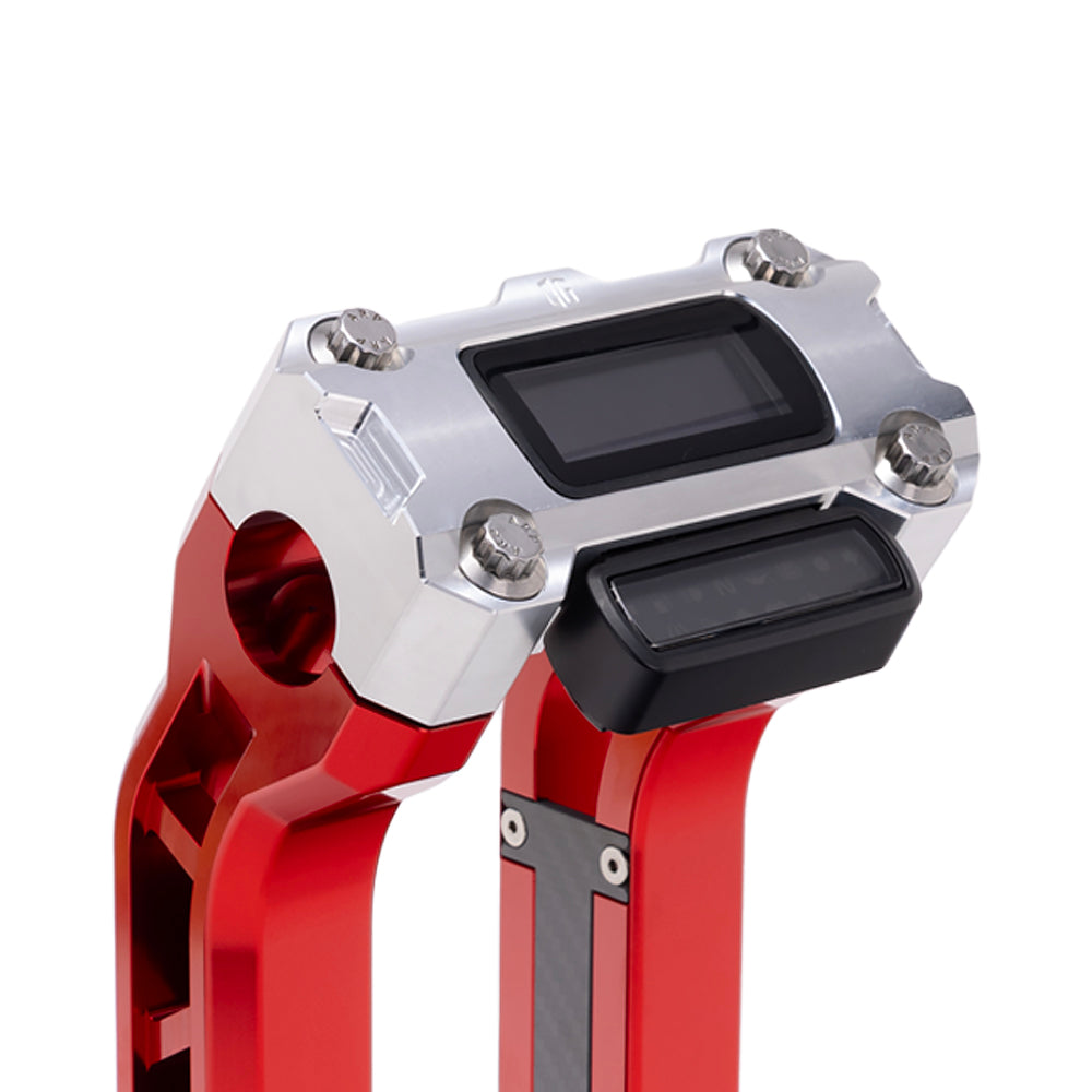 OG Aluminum Performance Digital Gauge Top Clamp on OG Red Performance Riser Legs