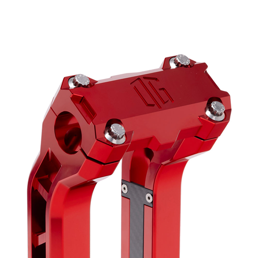 OG Red Performance Top Clamp on OG Red Performance Riser Legs