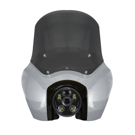 OG Softail Low Rider S Complete T-Sport Fairing Kit - Barracuda Silver 5.75 LED Black