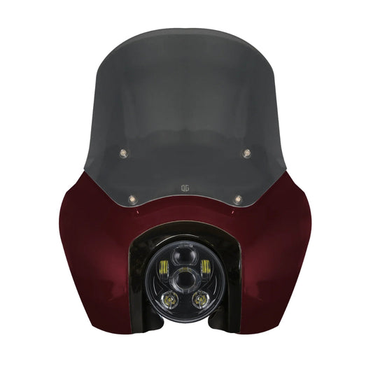 OG Softail Low Rider S Complete T-Sport Fairing Kit - Midnight Crimson - 5.75" LED Black