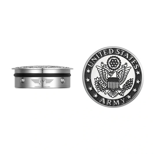 *Officially Licensed* Harley-Davidson Stainless-Steel / Black Swing Arm Covers Army Seal