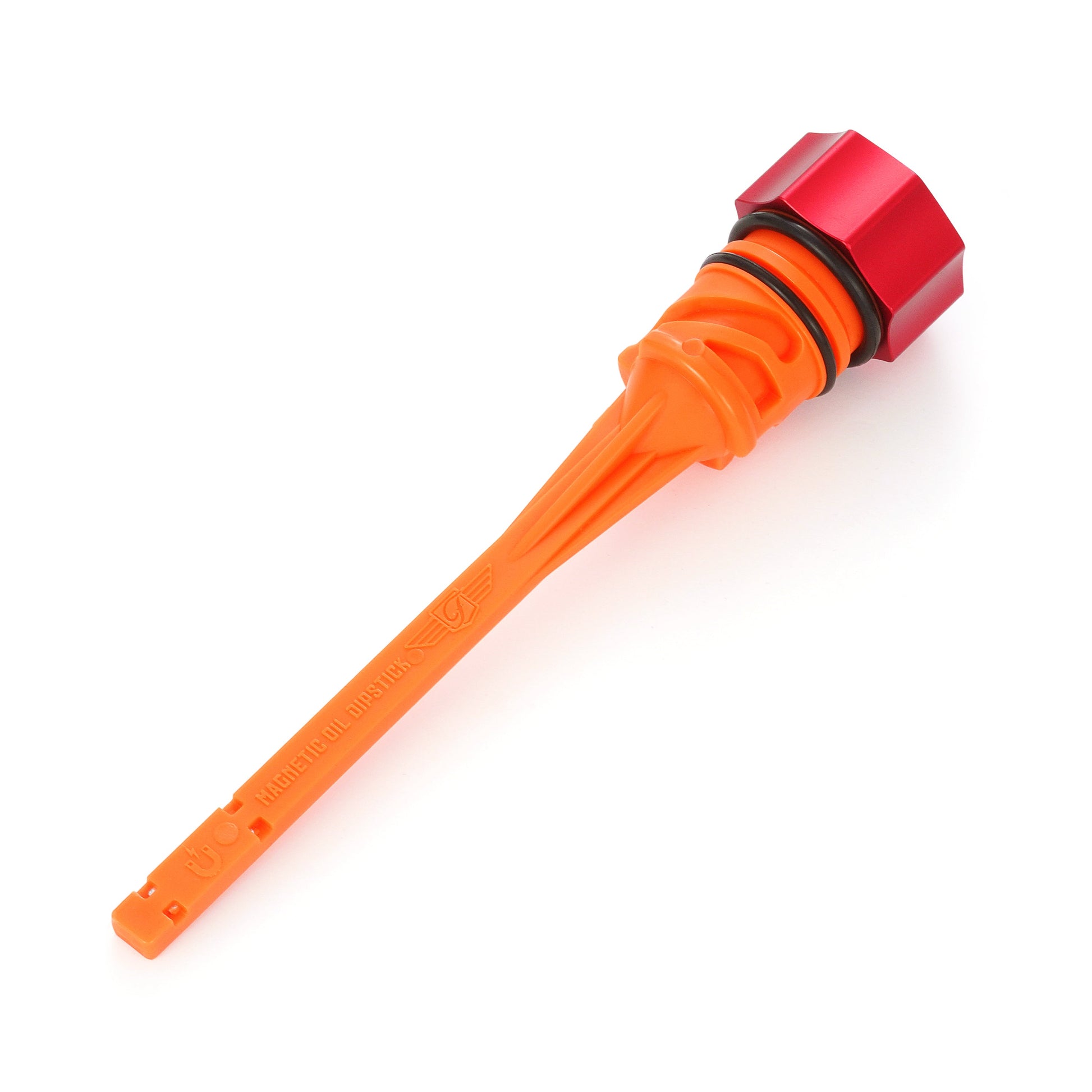 Performance Magnetic Dipstick for Harley-Davidson M8 Softail (2018-2025) - Curved Red