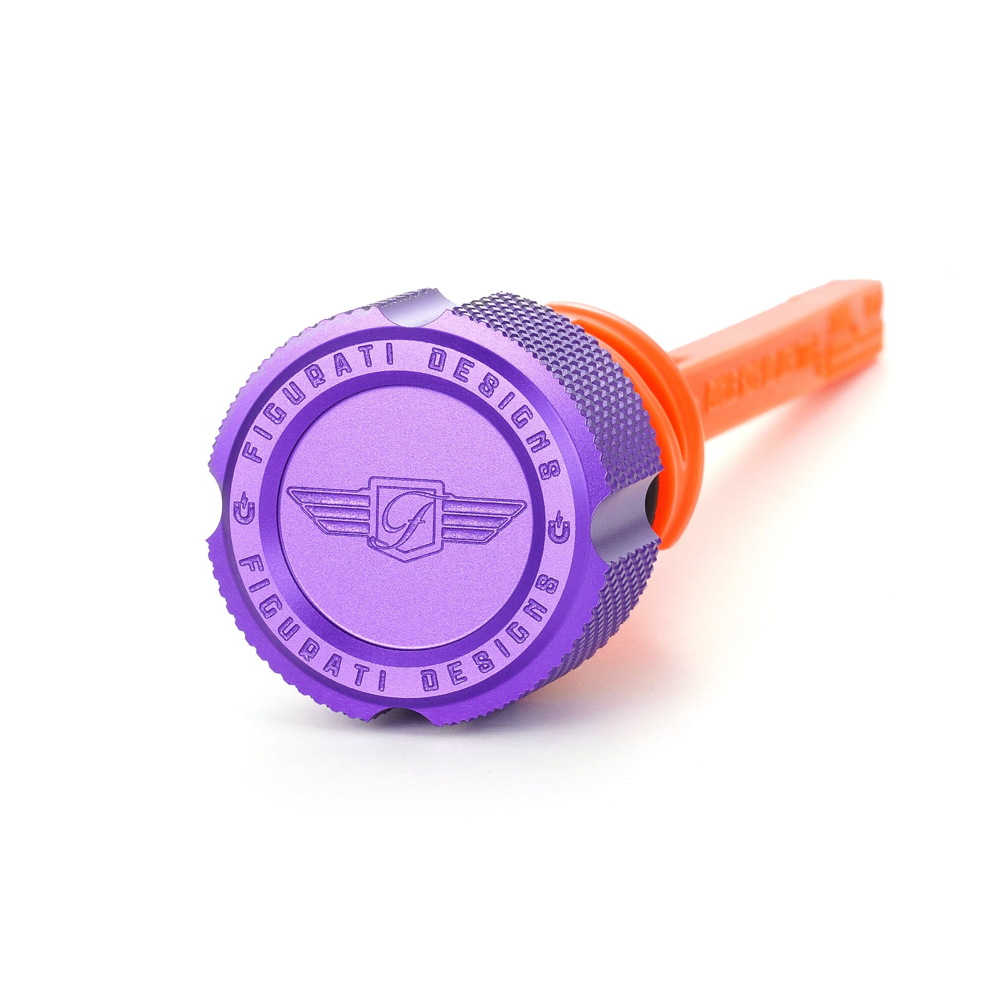 Performance Magnetic Dipstick for Harley-Davidson M8 Softail (2018-2025) - Knurled Purple