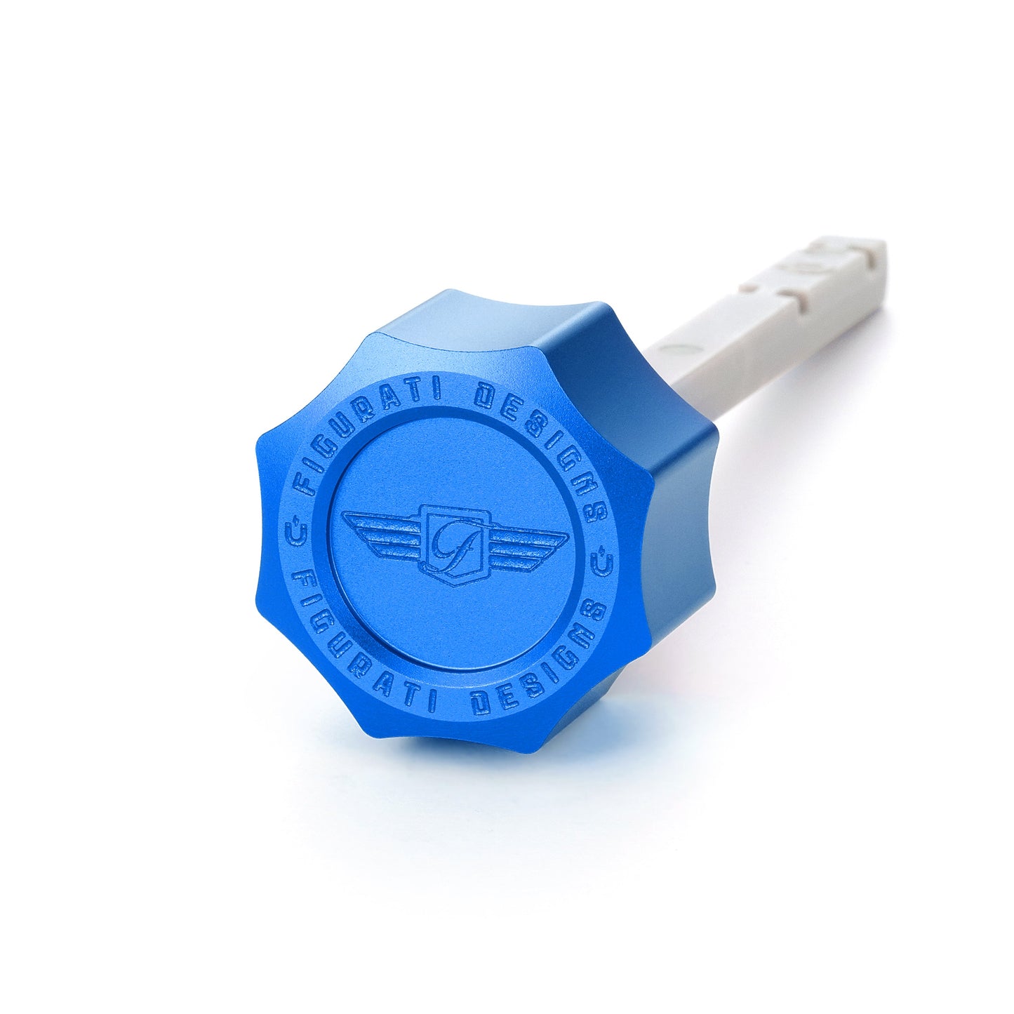 Performance Magnetic Transmission Dipstick for Harley-Davidson M8 (2017-2026) - Curved Blue