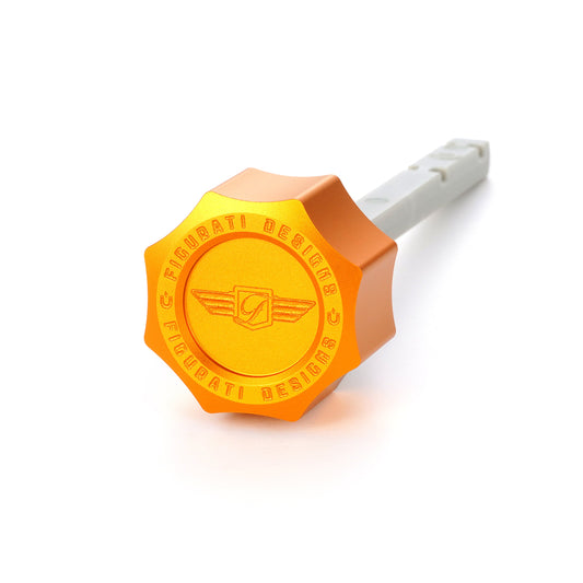 Performance Magnetic Transmission Dipstick for Harley-Davidson M8 (2017-2026) - Curved Gold