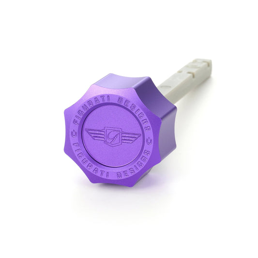 Performance Magnetic Transmission Dipstick for Harley-Davidson M8 (2017-2026) - Curved Purple