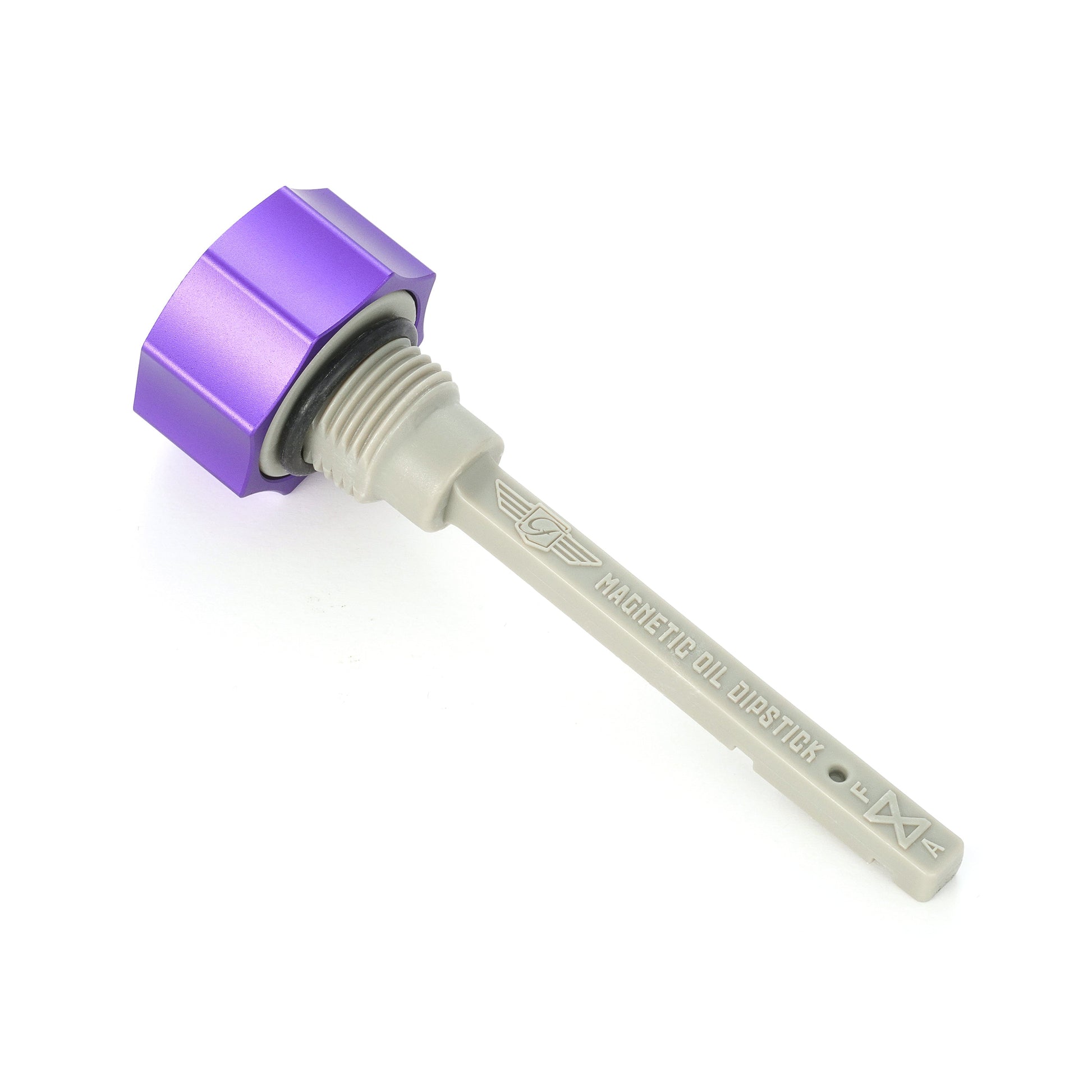 Performance Magnetic Transmission Dipstick for Harley-Davidson M8 (2017-2026) - Curved Purple