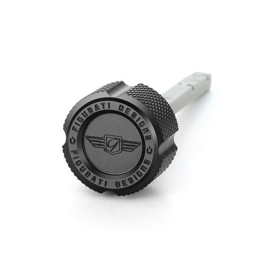 Performance Magnetic Transmission Dipstick for Harley-Davidson M8 (2017-2026) - Knurled Black