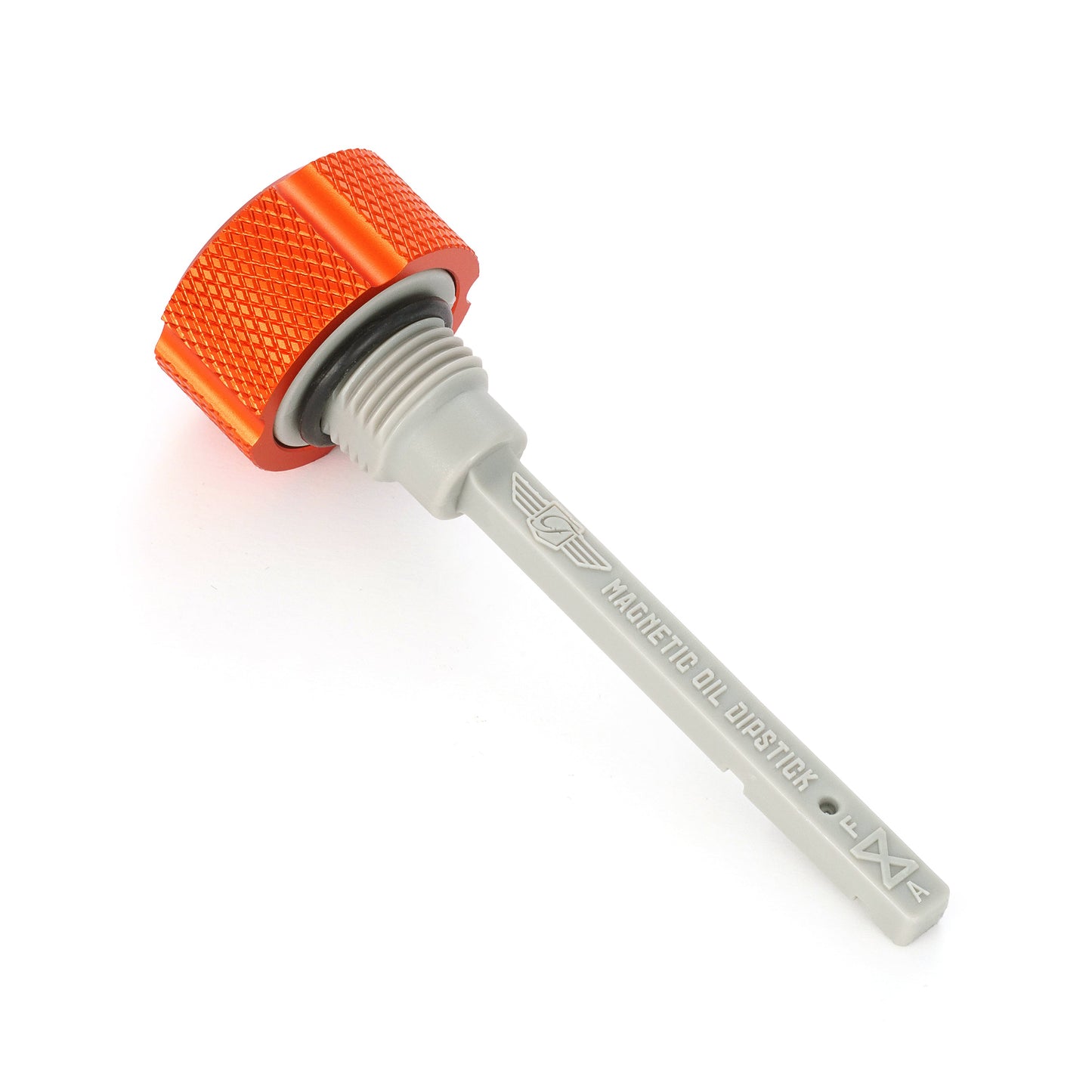 Performance Magnetic Transmission Dipstick for Harley-Davidson M8 (2017-2026) - Knurled Orange