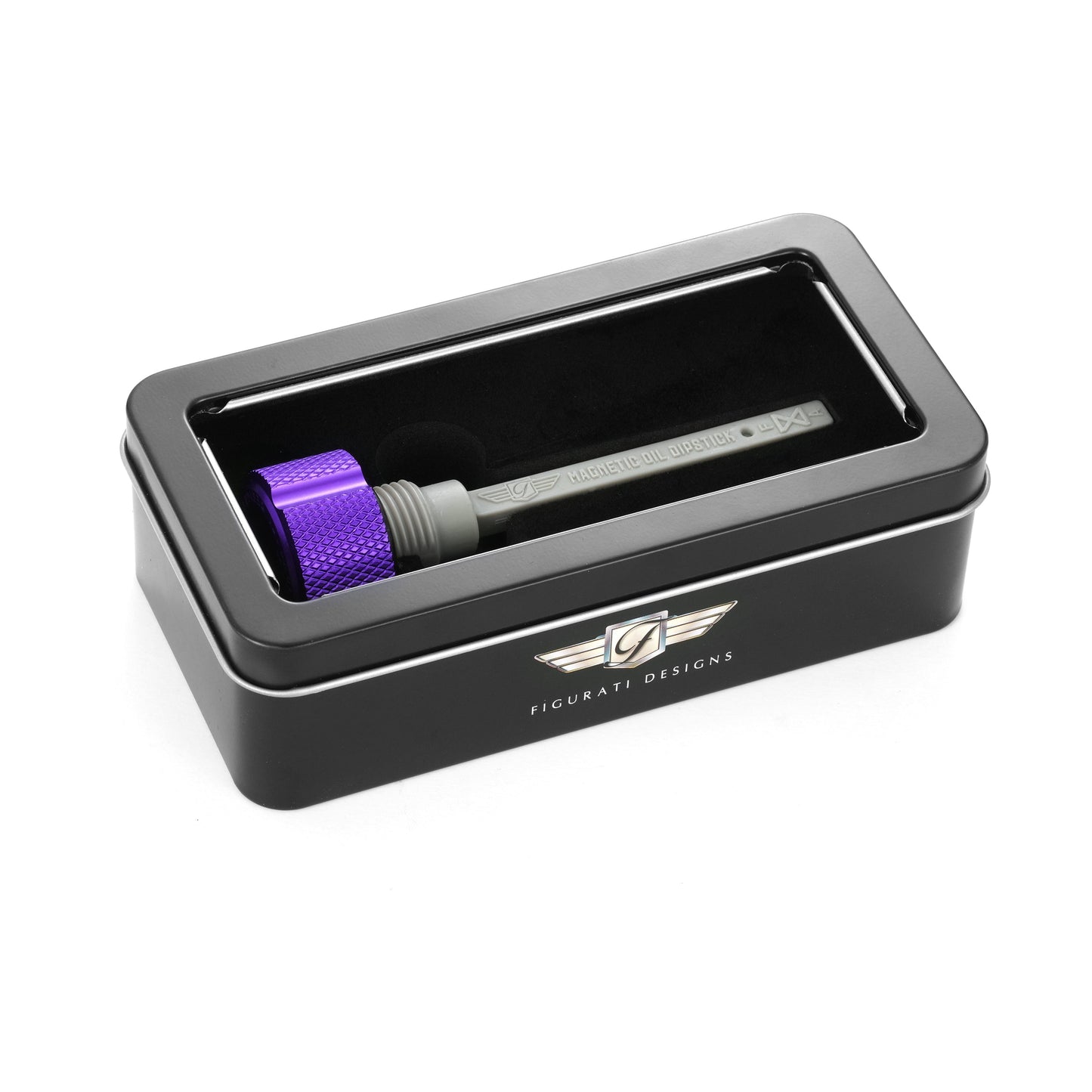 Performance Magnetic Transmission Dipstick for Harley-Davidson M8 (2017-2026) - Knurled Purple