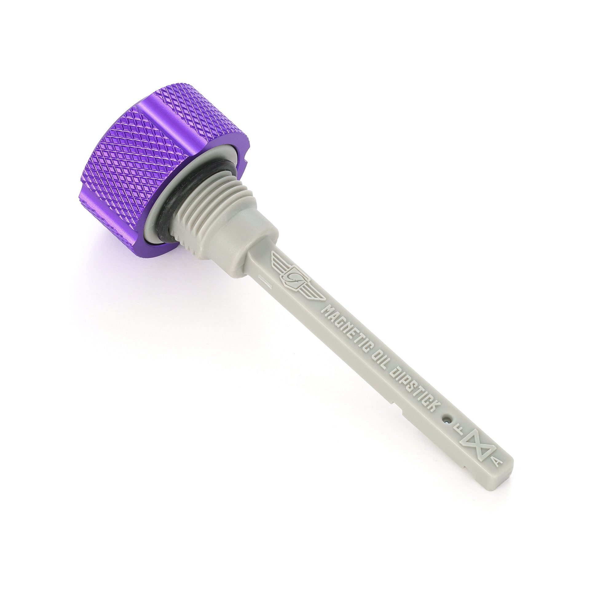 Performance Magnetic Transmission Dipstick for Harley-Davidson M8 (2017-2026) - Knurled Purple