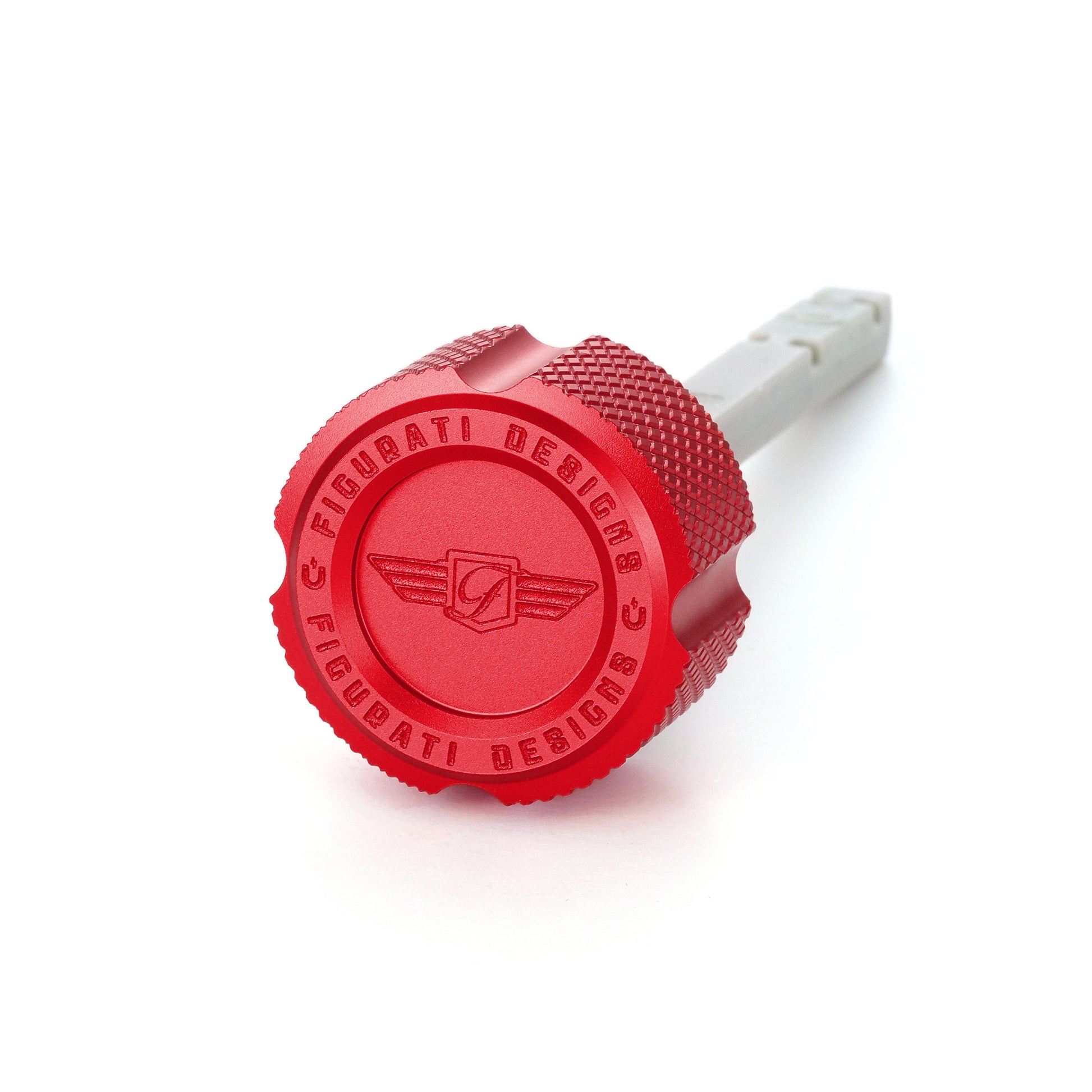 Performance Magnetic Transmission Dipstick for Harley-Davidson M8 (2017-2026) - Knurled Red