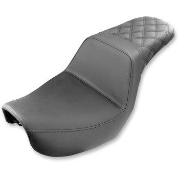 Saddlemen Step Up Seat - Rear Lattice Stitched - Black - Dyna