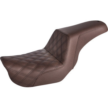 Saddlemen Step Up Seat "Dyna" Front Lattice Stitch Brown