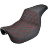 Saddlemen Step Up Seat "06-17 Dyna" Lattice Stitched in Red