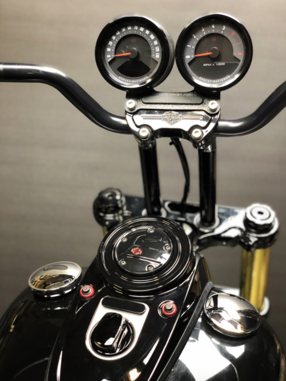 2012-2017 Dyna FLD, FXDF, & FXDC Speedo Relocation Harness (Dual Gauge)