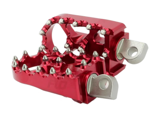 FLO MOTORSPORTS-MOTO STYLE FOOTPEG SET  2"X3.125" V2 MX STYLE FOR HARLEY DAVIDSON-DYNA/FXR/ SPORTSTER