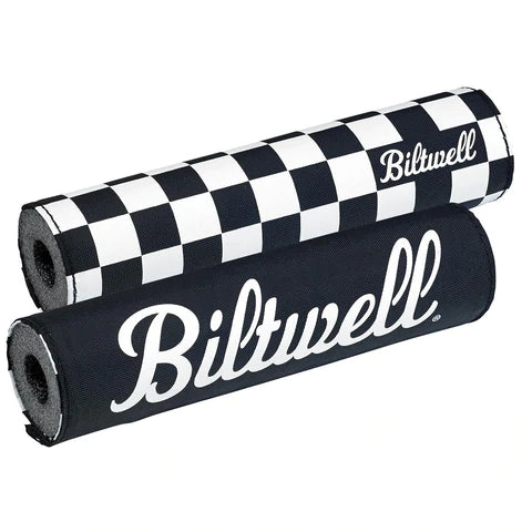 Biltwell Moto Bar Pad - Checkers / Script Black