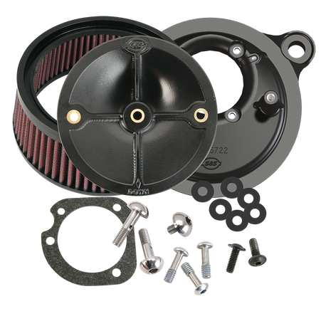 S&S® STEALTH AIR CLEANER KIT WITHOUT COVER FOR ALL FUEL INJECTED 2008-'17 HD® MODELS ORIGINALLY EQUIPPED WITH THROTTLE BY WIRE, EXCEPT CVO® AND TRI-GLIDE®