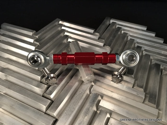 GREEN BROTHERS DESIGN- Dyna Mid Controls "05' & Down" Shift Linkages With Silver Hardware